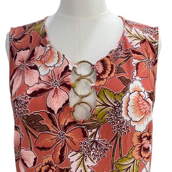 Ellen Weaver Sleeveless Maxi Dress Floral Boho Summer Vacation Resort Large - Picture 9 of 9